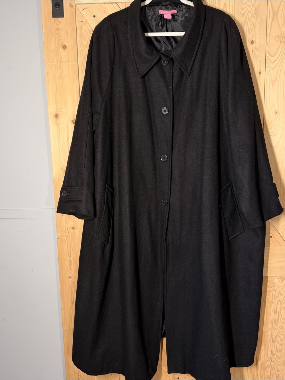Woman Within Black Long Trench Coat